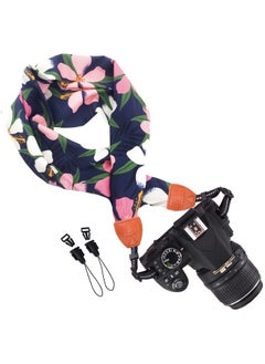 Soft Scarf Camera Neck Shoulder Strap Belt Compatible with All DSLR/SLR/Digital Camera (DC) / Instant Camera Etc, Pink Flower