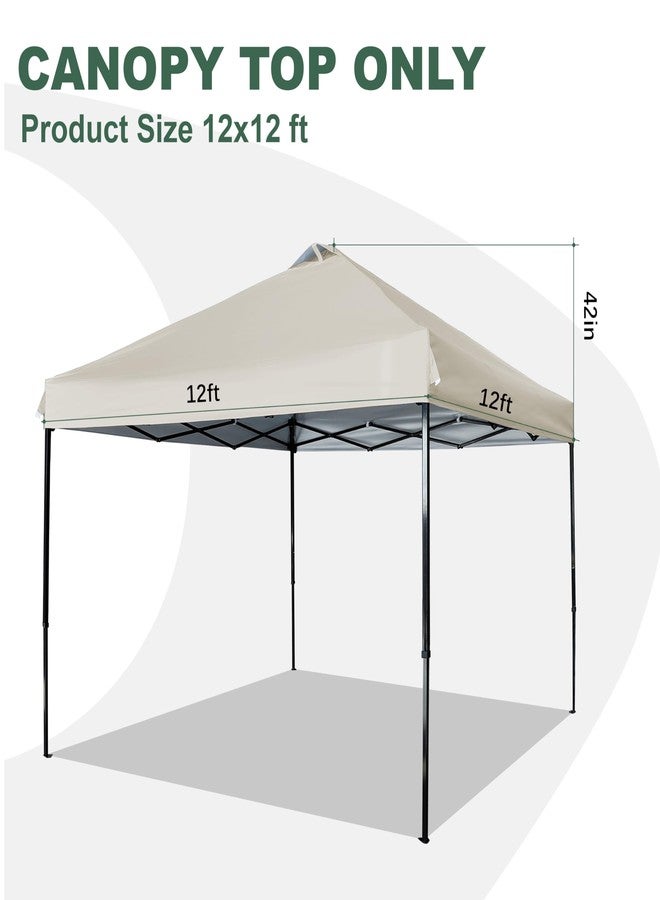 SCOCANOPY Replacement Top with Air Vent for 12x12 Canopy Frame, Canopy Cover ONLY, (Beige) - Image 2