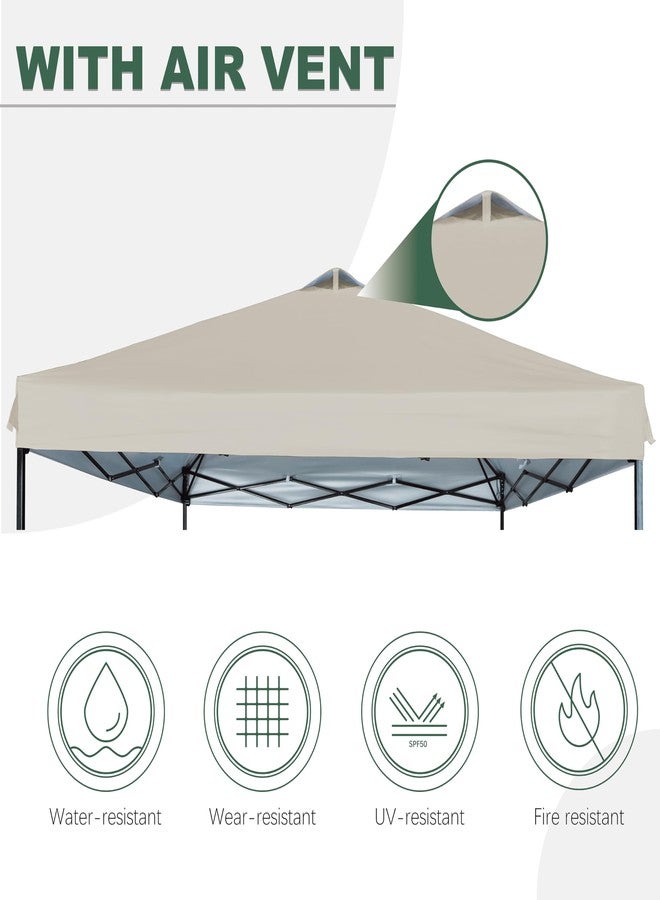 SCOCANOPY Replacement Top with Air Vent for 12x12 Canopy Frame, Canopy Cover ONLY, (Beige) - Image 4
