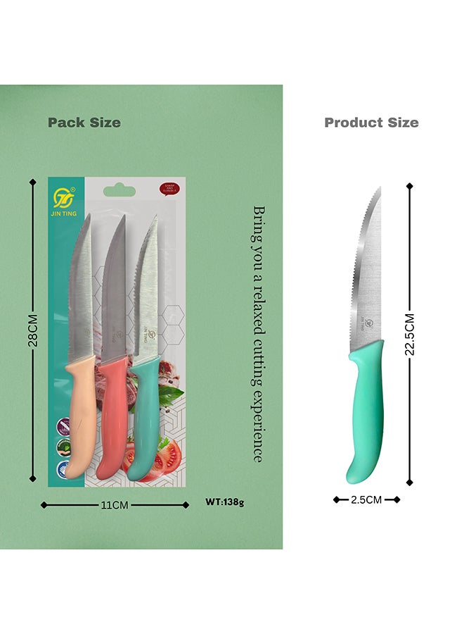 Feelings 3-Piece Kitchen Knife Set – Precision Cutting Blades - Image 2