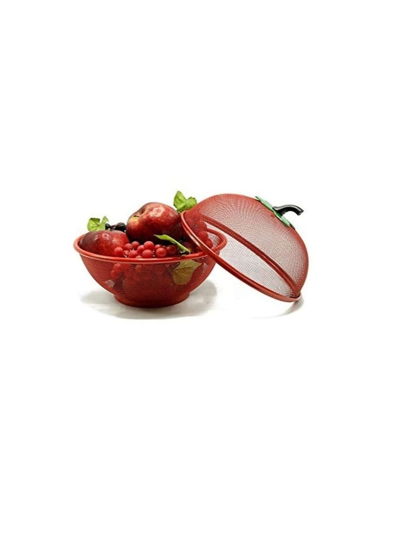 APPLE BASKET Fruit Basket Bowl Storage Fruit Bowl Fruit Basket Metal Wire Vegetable Bowl Creative Fruit Dish for Table Centerpiece for Living Room Kitche Pantry Office  - Image 1