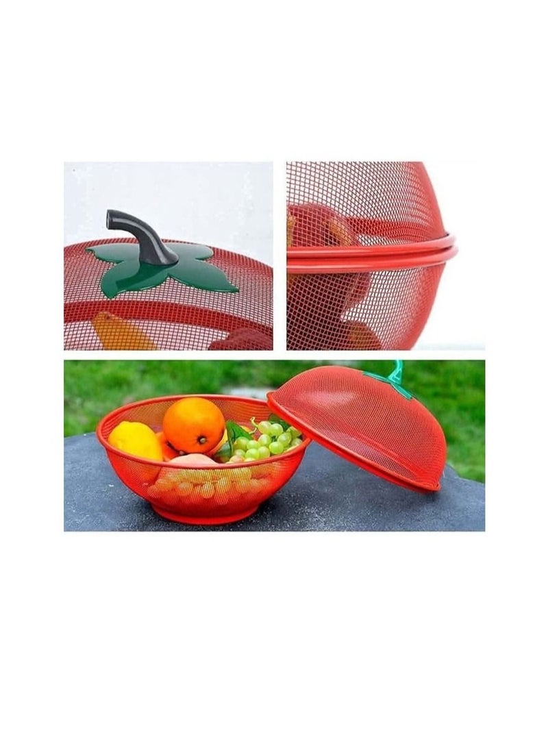 APPLE BASKET Fruit Basket Bowl Storage Fruit Bowl Fruit Basket Metal Wire Vegetable Bowl Creative Fruit Dish for Table Centerpiece for Living Room Kitche Pantry Office  - Image 5