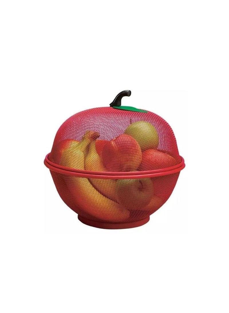 APPLE BASKET Fruit Basket Bowl Storage Fruit Bowl Fruit Basket Metal Wire Vegetable Bowl Creative Fruit Dish for Table Centerpiece for Living Room Kitche Pantry Office  - Image 2