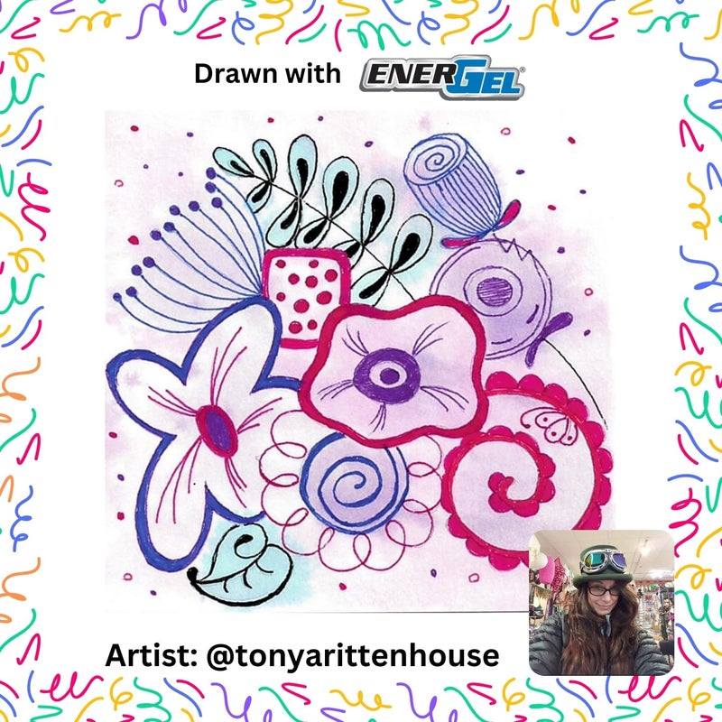 Pentel قلم جل سائل قابل للسحب من بنتل إينرجل RTX، مجموعة تعبيرات الشغف، 0.7 مم، طرف معدني، خط متوسط، حبر متنوع، عبوة من 8 أقلام (BL77XPASBP8M) - Image 3