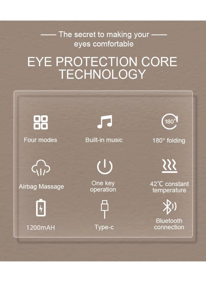 Buy One Get One Free – Eye Massager With Heat, Air Compression, Bluetooth Music, Rechargeable – Relieve Eye Strain, Dark Circles, Eye Bags, Dry Eyes & Improve Sleep - Image 5