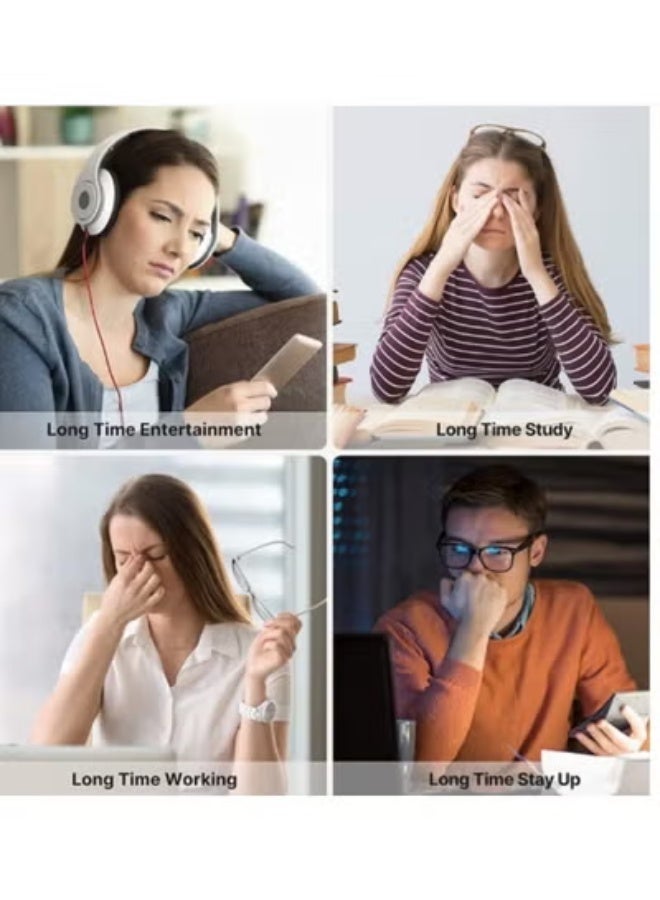 جهاز تدليك العين مع خاصية التسخين، والضغط الهوائي، وتشغيل الموسيقى عبر البلوتوث، وقابل لإعادة الشحن - يخفف إجهاد العين، والهالات السوداء، وانتفاخات العين، وجفاف العين، ويحسن النوم - احصل على واحد مجاناً - Image 3