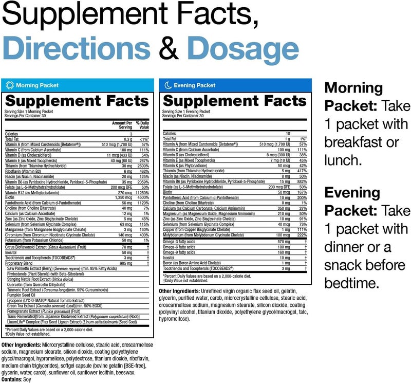 VitaMedica Mens Multivitamin with Prostate Health Support  Vitamins Minerals Omega3s and Saw Palmetto  Box of 30 Easy Daily Packs  Supports Natural Energy and Sleep  Muscle Joint Health - Image 4