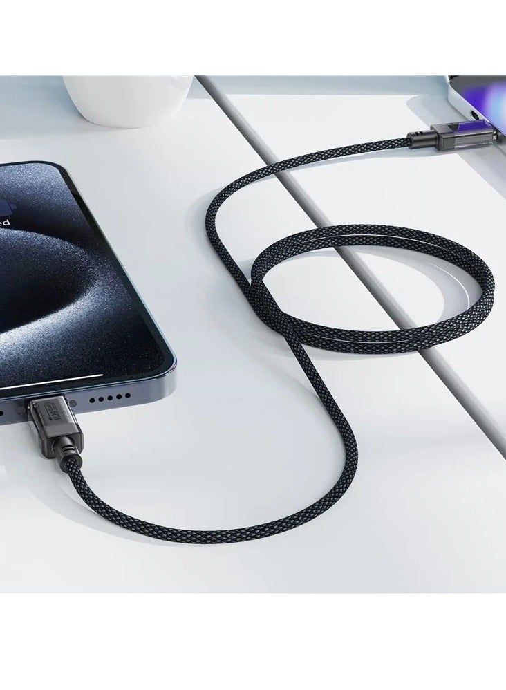 ACEFAST C12-03 1.2m USB-C to USB-C 60W Fast Charging Cable Clear Connector Braided Data Cable - Image 3