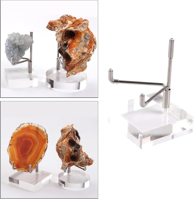 klarako Durable Acrylic Display Stand Holder Shelf for Fossils Rocks Geode Crystal Collectibles, M - Image 5