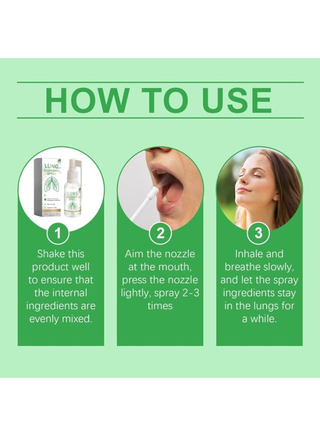 SOUTH MOON Lung Cleansing Spray,Natural Respiratory Cleanse Breathe Spray,Mullein Leaf Extract for Lungs,Herbal Spray Cleaning Spray,Breath Spray,Throat Spray,Lung Mucus Cleaner,Fresh Breath Spray,Lung Cleanser 30ml - Image 5