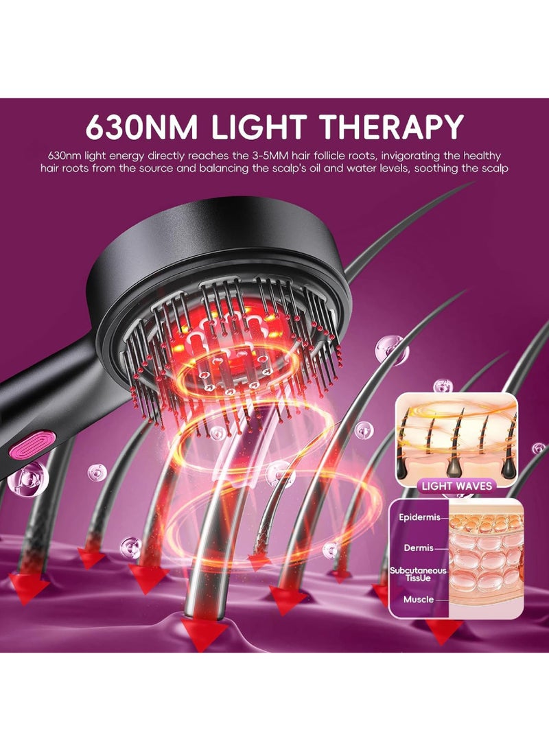 Rock Pow Scalp Massager Brush with Oil Applicator - Cordless Electric Hair Scalp Messenger, Shiatsu Head Massage, IPX7 Waterproof, Portable Deep Head Massager Comb For Hair Growth & Head Relaxation  - Image 3