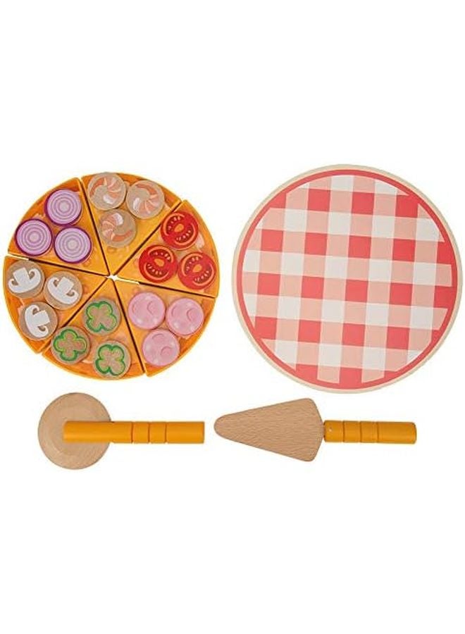 Pssopp Simulation Wooden Pizza Slice Toy Multifunctional Cutting Play Food Educational Kitchen Accessories - Image 2