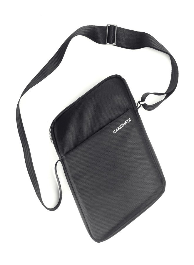 CARRIMATE ETIOS Polyester Sling Bag | 5L Capacity | 24 x 8 x 28 cm | Black with Blue Interior - Image 1