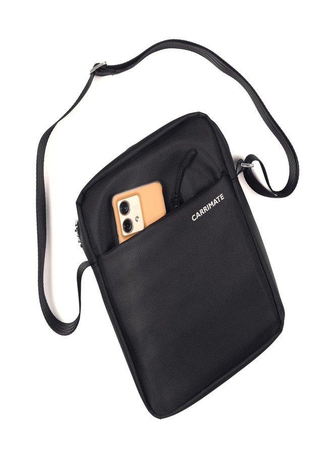CARRIMATE ETIOS Polyester Sling Bag | 5L Capacity | 24 x 8 x 28 cm | Black with Blue Interior - Image 3