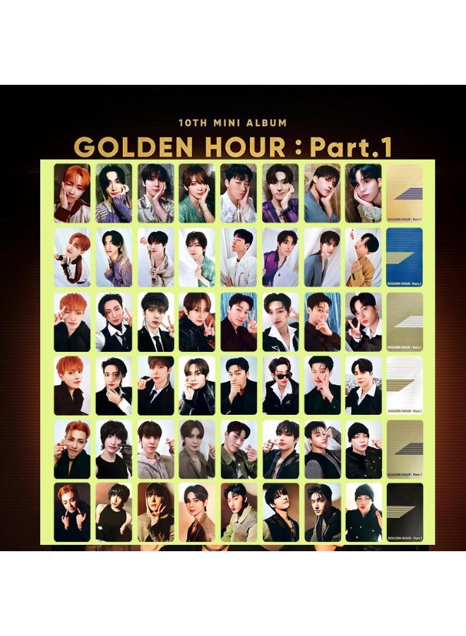 NIBEMINENT 8 Pcs Kpop ATEEZ GOLDEN HOUR:Part.1 Lomo Cards Card For Fans Collection Gifts - Image 2