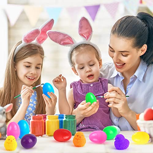 SURCVIO 12 Pack Easter Eggs Fillers LED Chick Puffer Balls, Easter Basket Stuffers with Light Up Stress Relief Fidget Toys Squeeze Ball, Easter Egg Hunt Party Favor for Kids Boys Girls Toddler Teens - Image 5