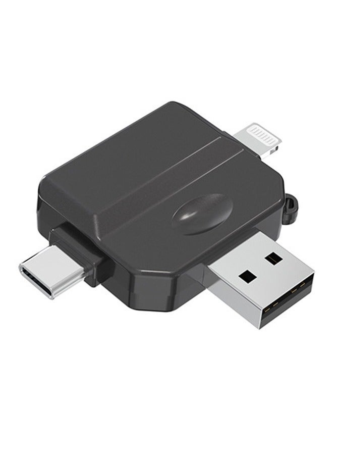 Multi-interface Memory Card Reader, 5 in1 USB 3.0/USB-C/Lightning Card Reader Adapter For TF Micro SD SD SDXC SDHC Micro SDXC Micro SDHC MMC Card Reader Adapter, Compatible for MacBook Dell XPS Samsung Huawei Sony Google, AND MORE - Image 2
