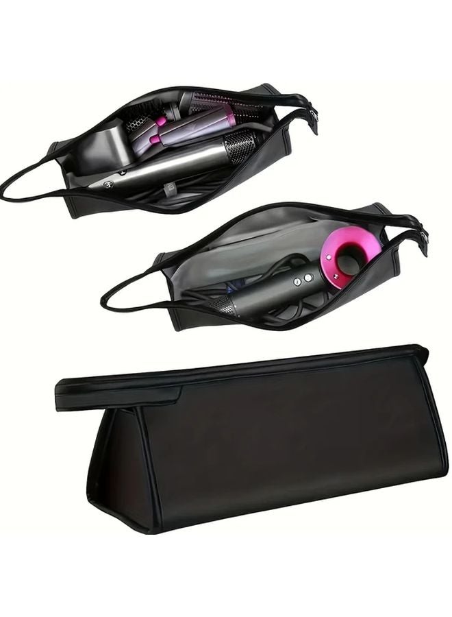 Black Waterproof Portable Travel Hair Dryer Organizer Bag for Dyson Leifen Curling Iron - Image 2
