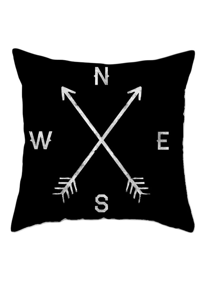 نيبمينينت غطاء وسادة ديكور بطبعة أسهم أسود/ أبيض 45x45سم