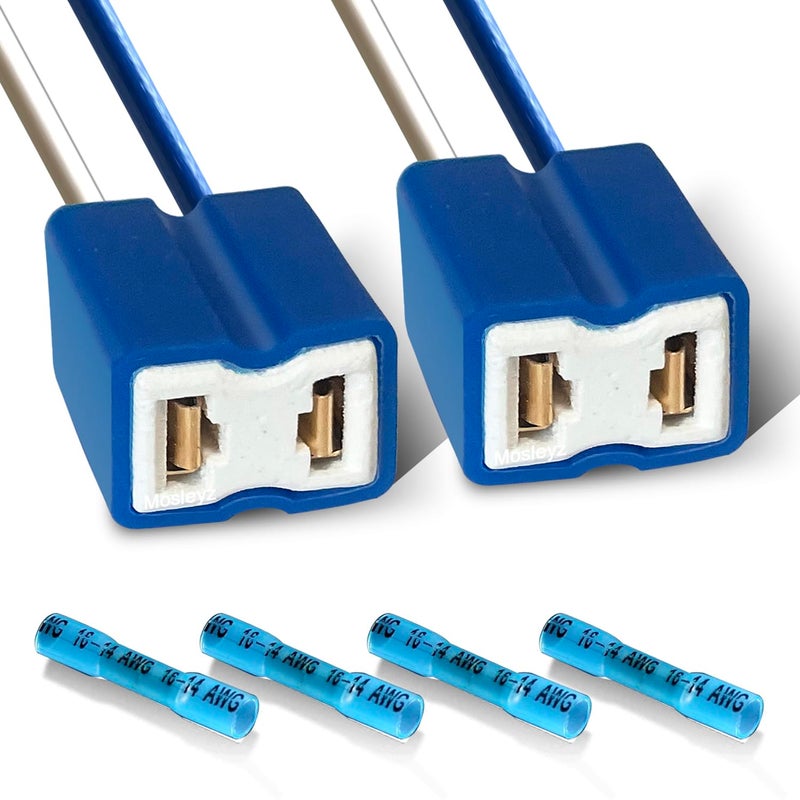 Mosleyz H7 Connector Female Ceramic Pigtail Plug for LED Pigtail Socket Wiring Harness Pack of 2 - Image 3