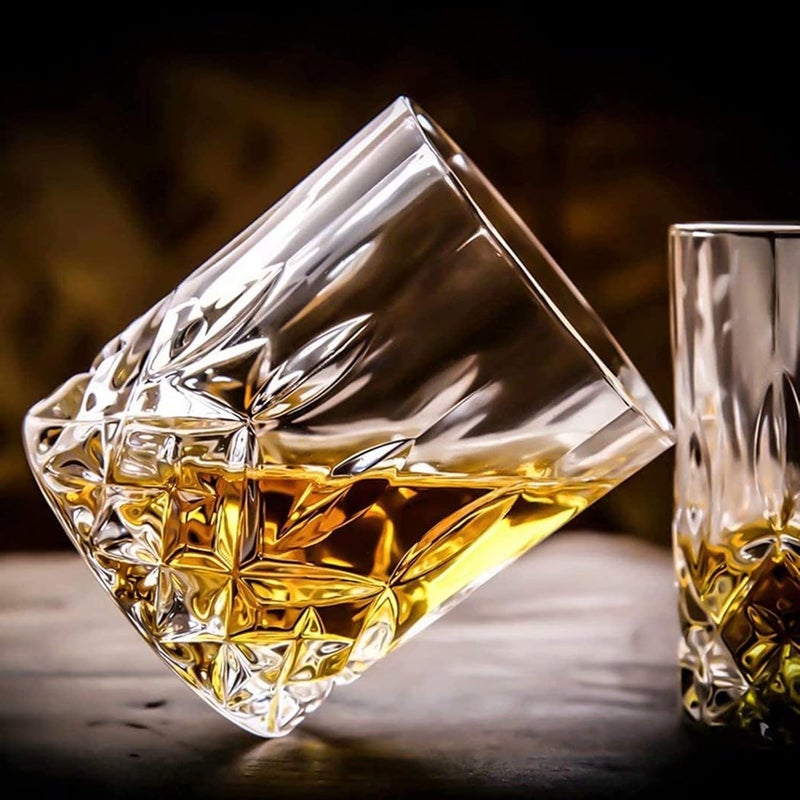 Gencywe Crystal Whiskey Glasses Set of 8(Buy 6, get 2 Free), 11 OZ Old Fashioned Whiskey Glasses, Bourbon Cocktail Rocks Glasses, Clear Bar Glasses for Drinking Scotch Vodka Tequila Rum Gift for Men - Image 4