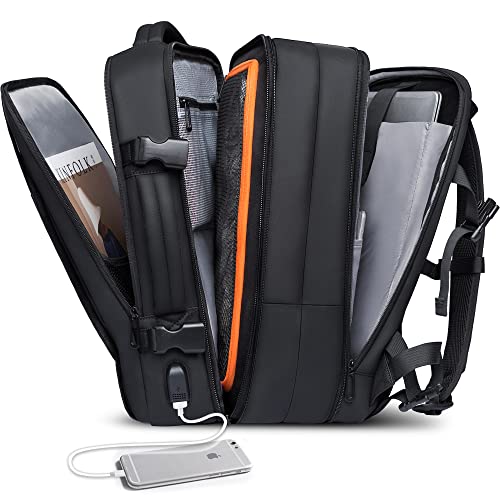 BANGE 45L Carry On Backpack, Weekender Travel Backpacks, 17.3 inch Laptop Back Pack Business Expandable Bag for Men and Women - Image 1