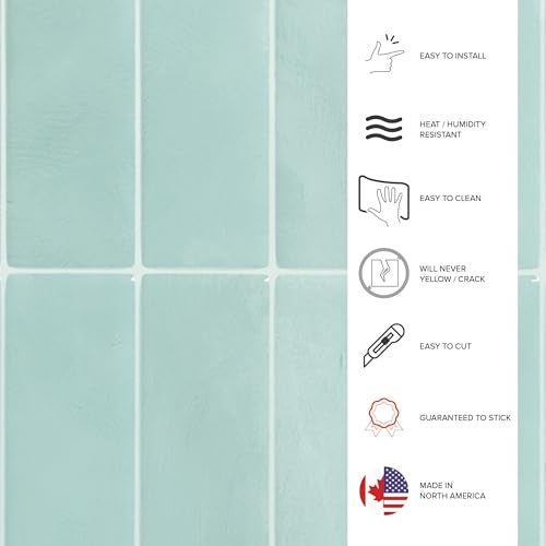 SMART TILES Peel and Stick Backsplash - 5 Sheets of 11.43" x 9" - 3D Adhesive Peel and Stick Tile Backsplash for Kitchen, Bathroom, Wall Tile - Image 5