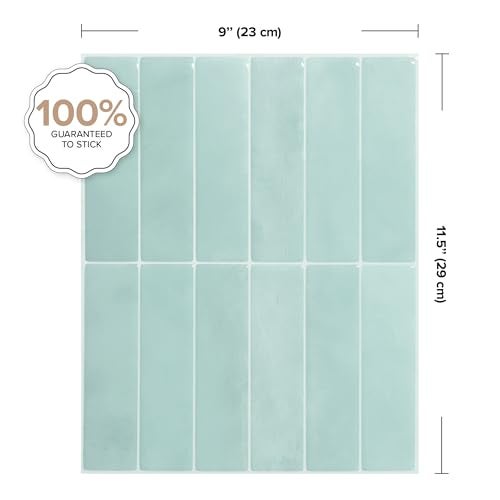 SMART TILES Peel and Stick Backsplash - 5 Sheets of 11.43" x 9" - 3D Adhesive Peel and Stick Tile Backsplash for Kitchen, Bathroom, Wall Tile - Image 4