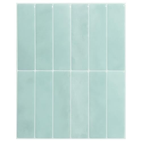SMART TILES Peel and Stick Backsplash - 5 Sheets of 11.43" x 9" - 3D Adhesive Peel and Stick Tile Backsplash for Kitchen, Bathroom, Wall Tile - Image 1