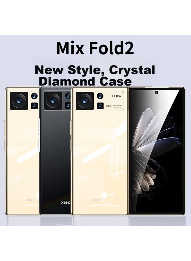 ISKA Yisika Compatible Xiaomi Mixfold2 Phone Case, Mixfold2 Foldable Screen Protective Cover, Full Protection Shockproof Ultra-thin Heat Dissipation Cool Transparent Hard Shell Simple Jk209 White - Image 3