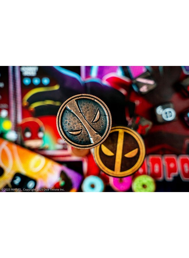 USAopoly Marvel Dice Throne: Deadpool Deluxe Edition - Rolling Battle Game, Play as Deadpool With Unique Abilities, Stand-Alone Expansion & Compatible With All Heroes, Officially Licensed - Image 4