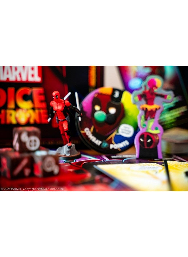 USAopoly Marvel Dice Throne: Deadpool Deluxe Edition - Rolling Battle Game, Play as Deadpool With Unique Abilities, Stand-Alone Expansion & Compatible With All Heroes, Officially Licensed - Image 3