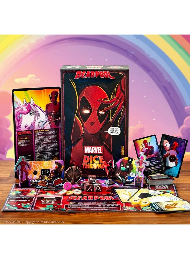 USAopoly Marvel Dice Throne: Deadpool Deluxe Edition - Rolling Battle Game, Play as Deadpool With Unique Abilities, Stand-Alone Expansion & Compatible With All Heroes, Officially Licensed - Image 2
