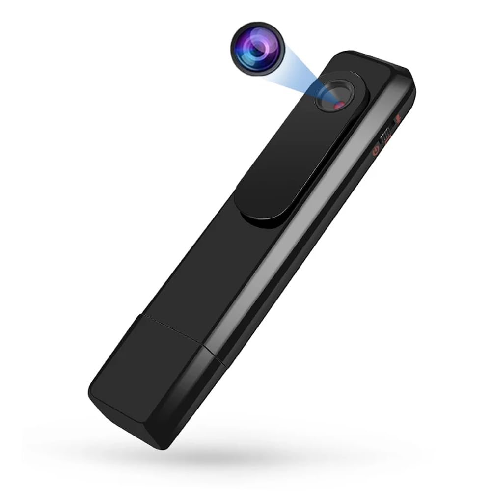 TECHNOVIEW 1080p Pocket Camera Full HD Video Recording with Audio Portable Cam with Free 32Gb Sd Card Included Secret Camera for Home Security No WiFi Needed IndoorOutdoor Surveillance Camera