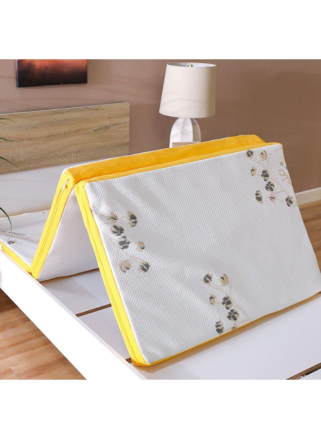 DANUBE HOME Houston Organic Foldable Foam Single Mattress Medium Firm Feel Ortho Medical Whitel Yellow 180x90x6cm, Thickness 6 cm  - Image 3