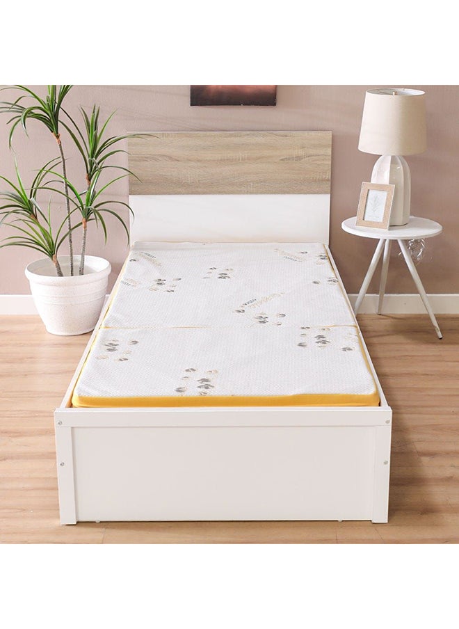 DANUBE HOME Houston Organic Foldable Foam Single Mattress Medium Firm Feel Ortho Medical Whitel Yellow 180x90x6cm, Thickness 6 cm  - Image 5