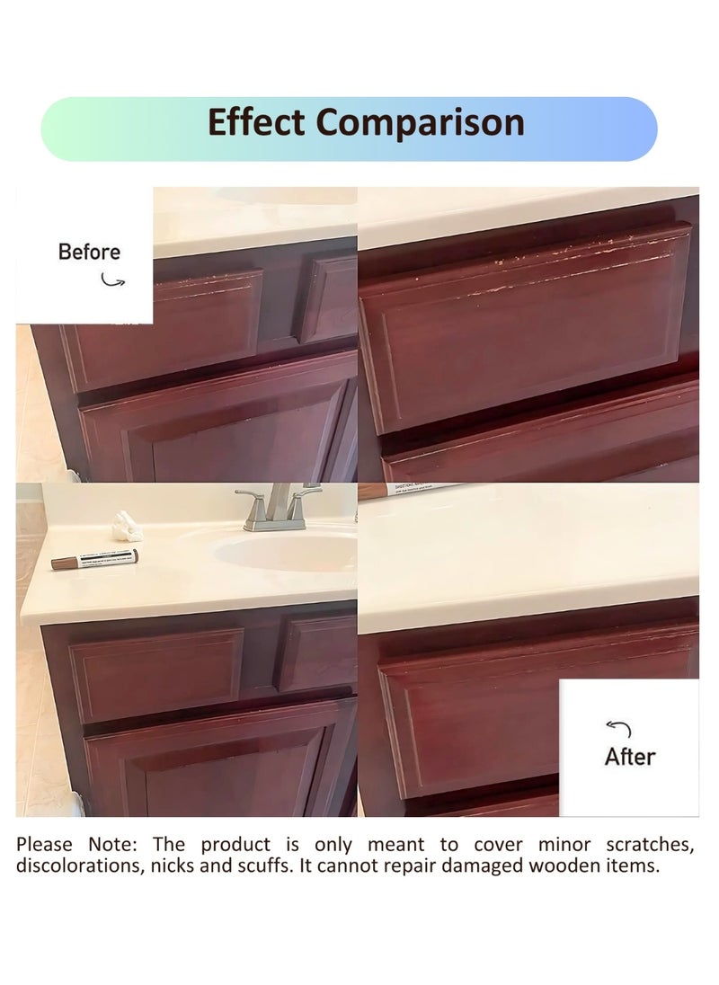 VIO Total Furniture Repair System Furniture Markers Furniture Repair Restore Kit 21 PCS Furniture Touch Up Set Wood Furniture Floor Doors Restoration Pack for Scratches Scuffs Nicks Cracks Discoloration with 10 Markers 10 Wax Stick Crayons 1 Sharpener Easy to Use Scratch Remover Scratch Corrector  - Image 5