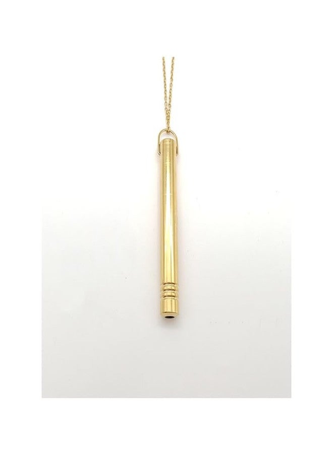 SALTY ALPHA Anti Tarnish Stainless Steel WhistleCraft Golden Locket Neck Chain for Men | Stylish Pendant Necklace | Jewellery Accessories for Boys | Minimal Jewelry | Gifts for Boyfriend & Husband | Marriage, Birthday | Gift for Valentine Day - Image 2