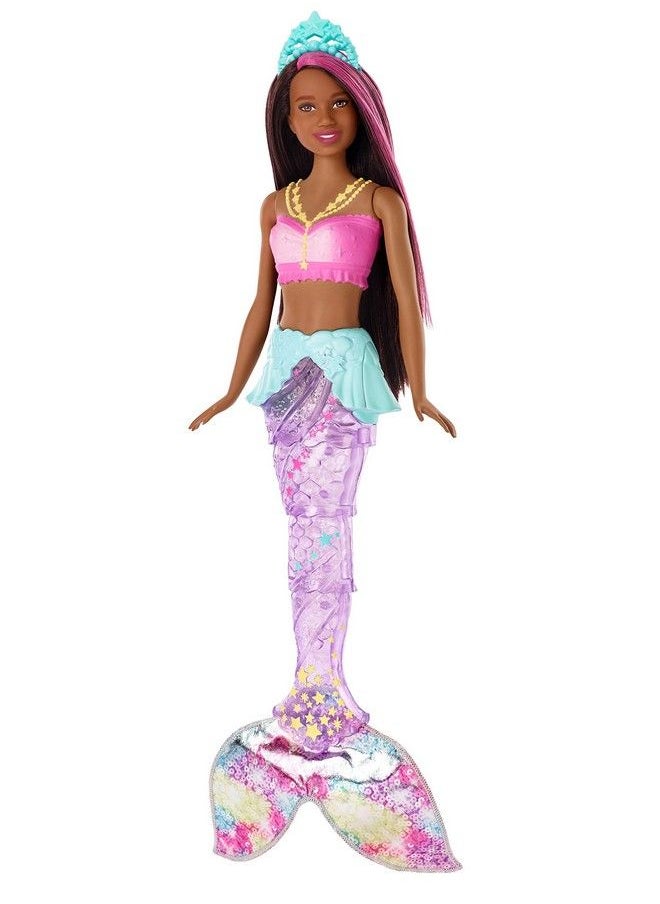 Barbie Dreamtopia Sparkle Lights Mermaid Doll With Swimming Motion And Underwater Light Shows Approx 12Inch With Pinkstreaked Brunette Hair Gift For 3 To 7 Year Olds  - Image 1
