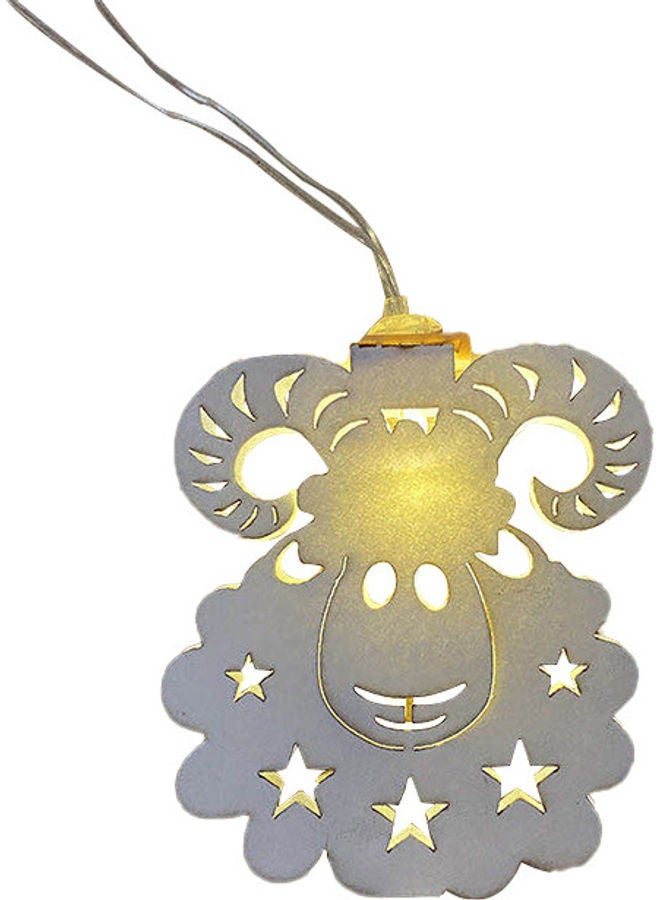 XiuWoo Sheep Lamp String Eid Festival Decoration LED Lights Gold/White 100cm - Image 1