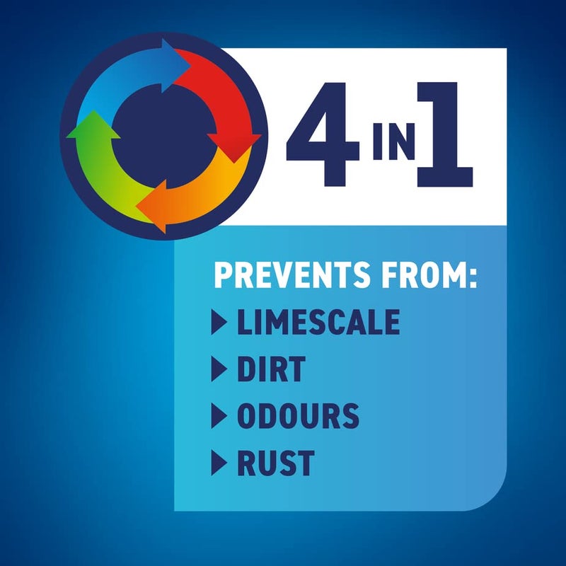 Calgon أقراص كالغون باوربول لتليين المياه، 585 جرام، منع الترسبات الكلسية (45 قرص)، بدون رائحة - Image 4