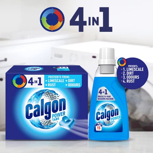 Calgon أقراص كالغون باوربول لتليين المياه، 585 جرام، منع الترسبات الكلسية (45 قرص)، بدون رائحة - Image 2