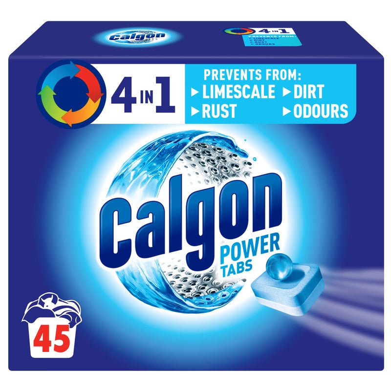Calgon أقراص كالغون باوربول لتليين المياه، 585 جرام، منع الترسبات الكلسية (45 قرص)، بدون رائحة - Image 5