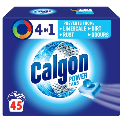Calgon أقراص كالغون باوربول لتليين المياه، 585 جرام، منع الترسبات الكلسية (45 قرص)، بدون رائحة - Image 1