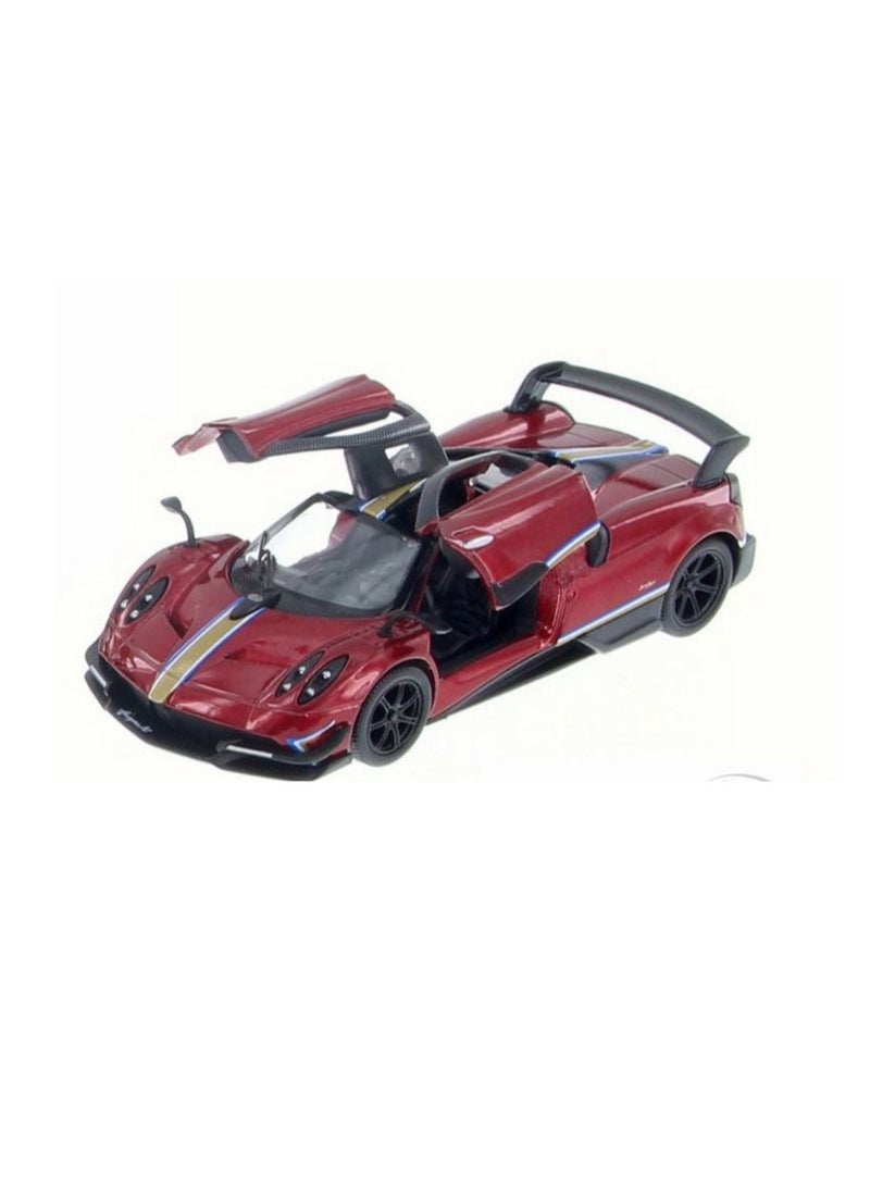 Kinsmart 2016 Pagani Huayra BC with Decals Hard Top, Red/Gold Stripe - Kinsmart - 1/38 Diecast Car  - Image 1