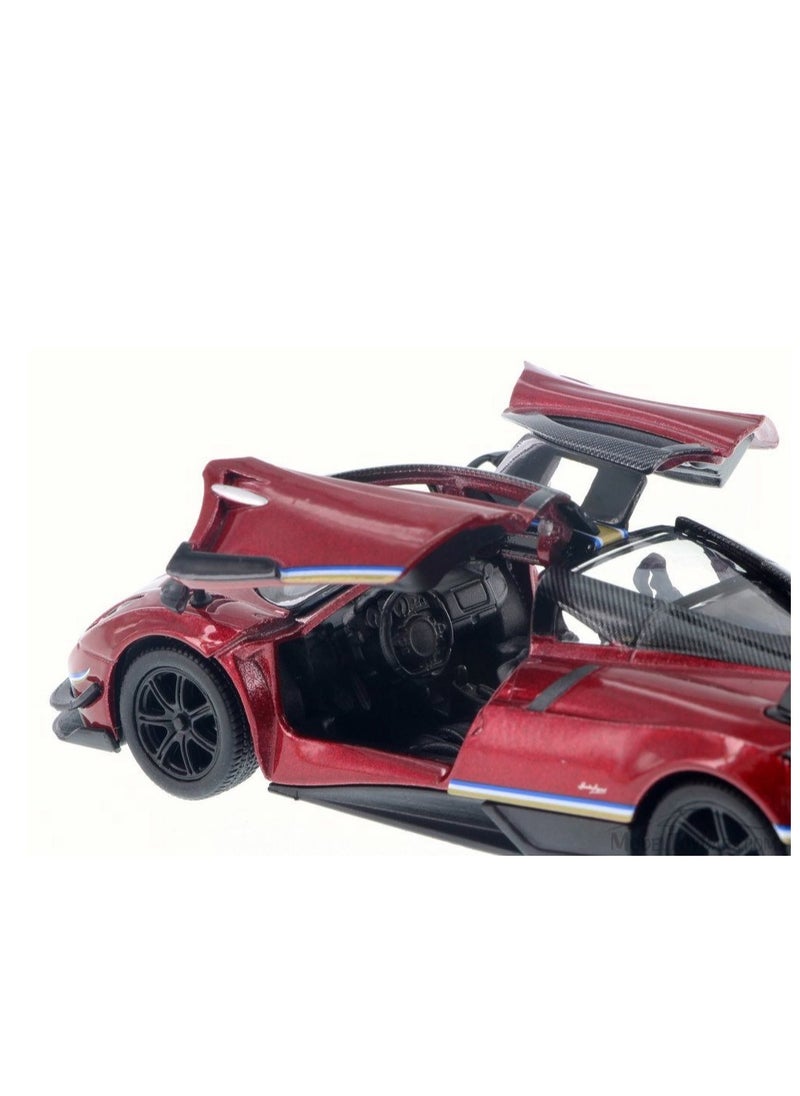 Kinsmart 2016 Pagani Huayra BC with Decals Hard Top, Red/Gold Stripe - Kinsmart - 1/38 Diecast Car  - Image 2