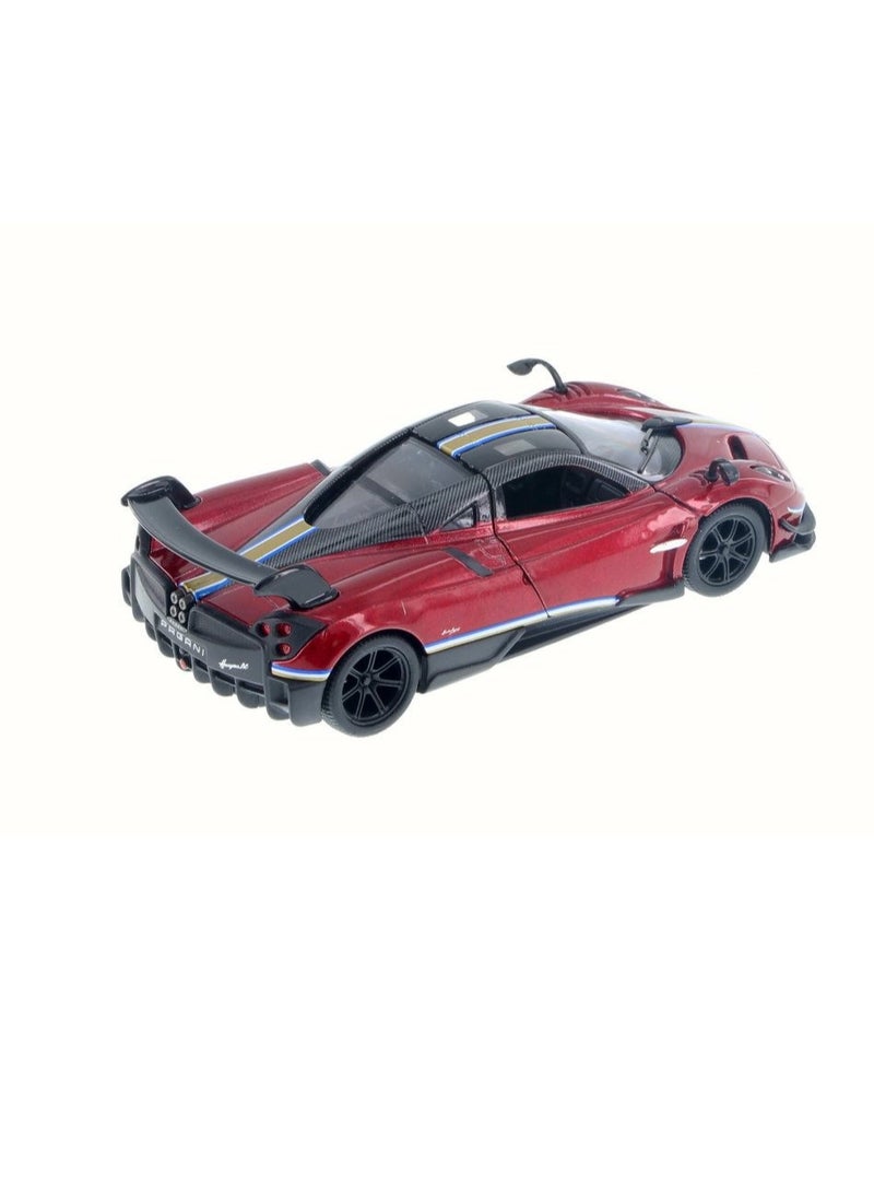Kinsmart 2016 Pagani Huayra BC with Decals Hard Top, Red/Gold Stripe - Kinsmart - 1/38 Diecast Car  - Image 3