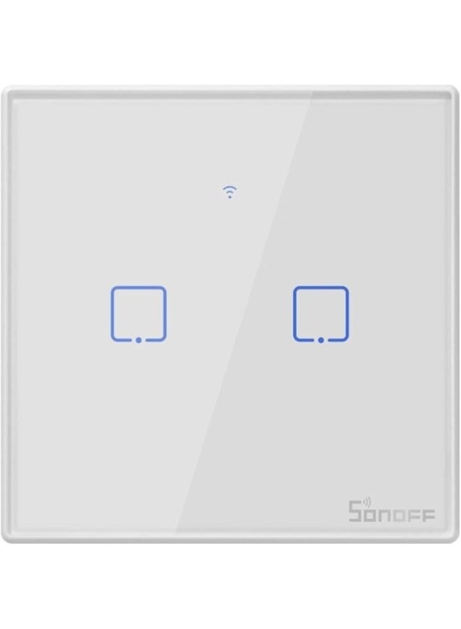 Sonoff Touch Switch T2EU 2C WiFi Brand, White - Image 1