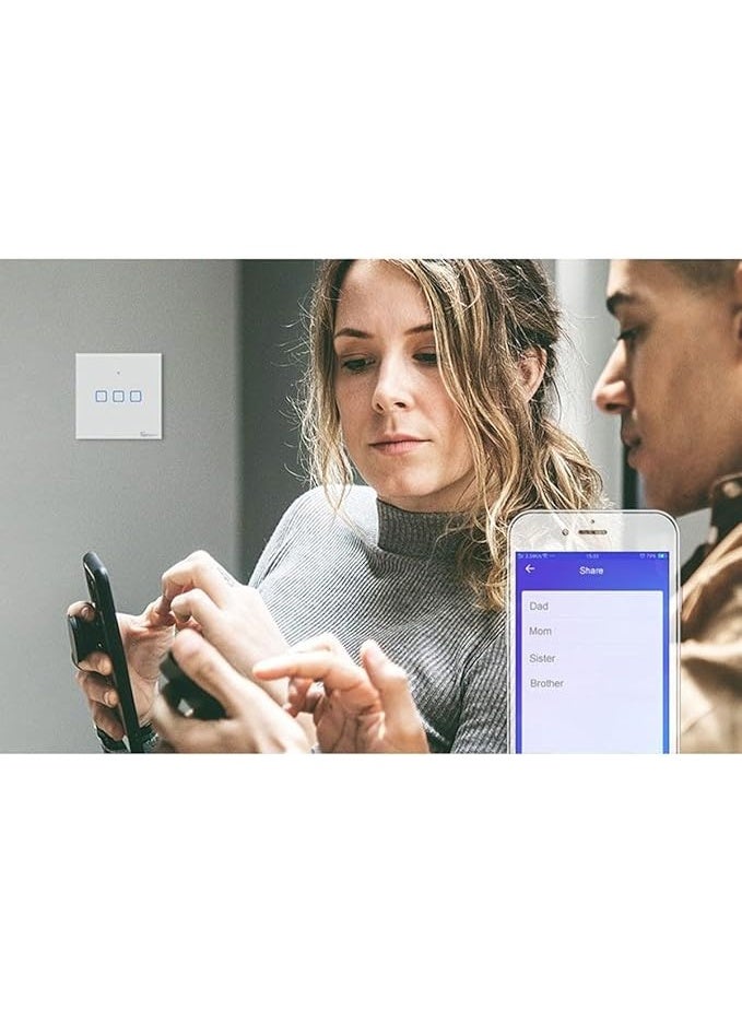 Sonoff Touch Switch T2EU 2C WiFi Brand, White - Image 3