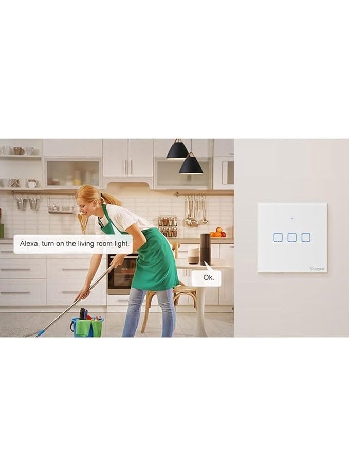 Sonoff Touch Switch T2EU 2C WiFi Brand, White - Image 2